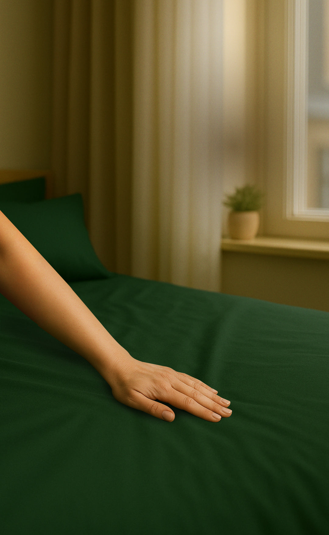 Relaxing in bed