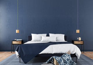 Bed with bamboo quilt