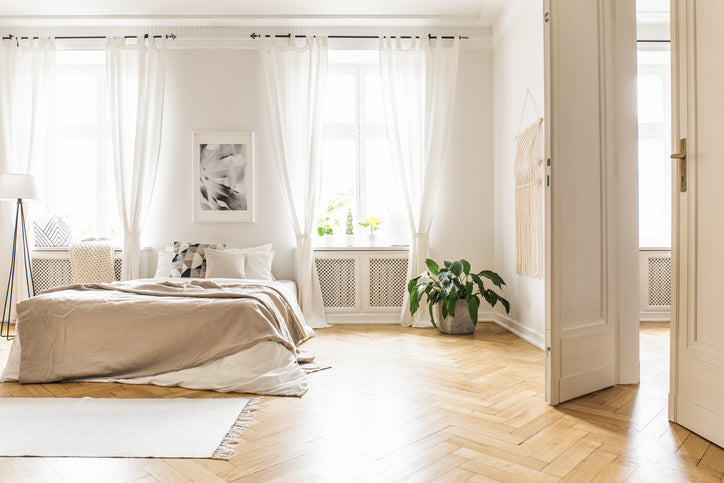Bedroom with bamboo sheets