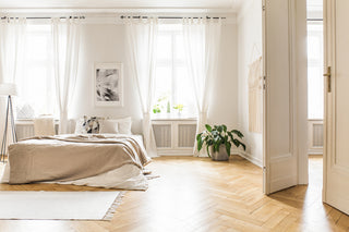 Bedroom with bamboo sheets