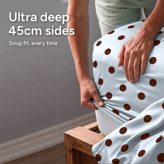 Cooling Bamboo Fitted Sheet | Polka