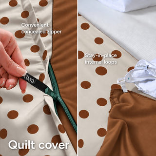 Cooling Bamboo Reversible Quilt Cover | Polka