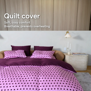 Cooling Bamboo Reversible Quilt Cover | Polka