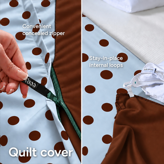 Cooling Bamboo Quilt Cover Set | Polka