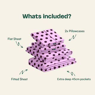 Cooling Bamboo Sheet Set | Polka