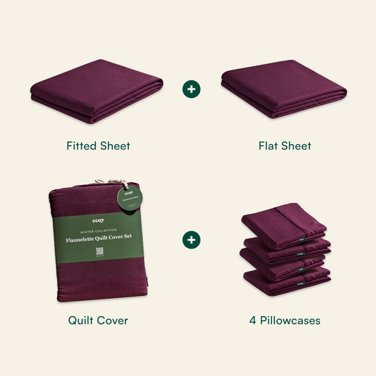 Flannelette Sheet Set & Quilt Cover Bundle