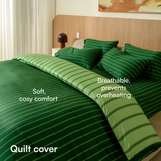 Cooling Bamboo Quilt Cover Set | Stripes
