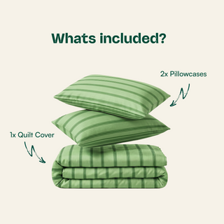 Cooling Bamboo Quilt Cover Set | Stripes