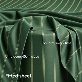 Cooling Bamboo Fitted Sheet | Stripes
