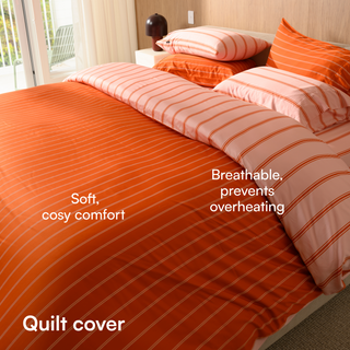 Cooling Bamboo Quilt Cover Set | Stripes