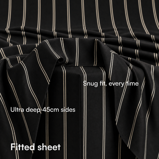 Cooling Bamboo Fitted Sheet | Stripes