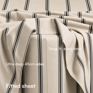 Cooling Bamboo Fitted Sheet | Stripes