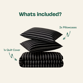 Cooling Bamboo Quilt Cover Set | Stripes