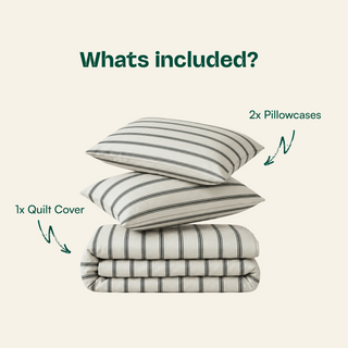 Cooling Bamboo Quilt Cover Set | Stripes