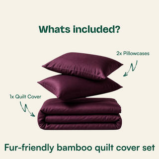 Fur-friendly Bamboo Quilt Cover Set