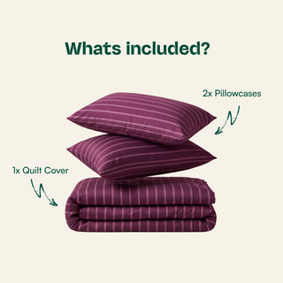 Cooling Bamboo Quilt Cover Set | Stripes