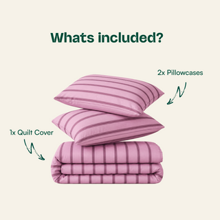 Cooling Bamboo Quilt Cover Set | Stripes