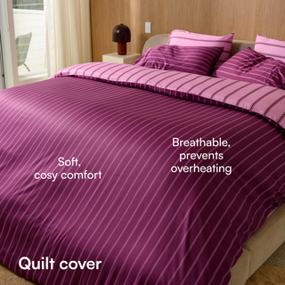 Cooling Bamboo Quilt Cover Set | Stripes
