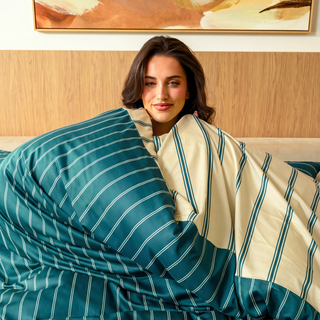 Cooling Bamboo Quilt Cover Set | Stripes