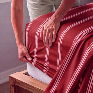 Cooling Bamboo Fitted Sheet | Stripes