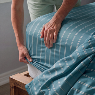 Cooling Bamboo Fitted Sheet | Stripes