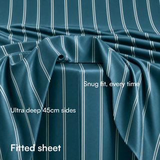 Cooling Bamboo Fitted Sheet | Stripes