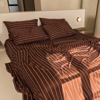 Fur-friendly Bamboo Sheet Set | Stripes