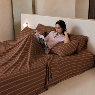 Fur-friendly Bamboo Sheet Set | Stripes