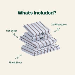 Fur-friendly Bamboo Sheet Set | Stripes