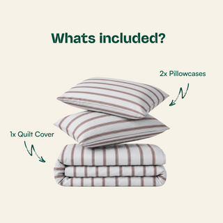 Fur-friendly Bamboo Quilt Cover Set | Stripes