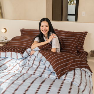 Cooling Bamboo Quilt Cover Set | Stripes