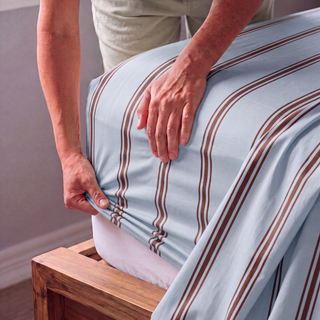 Cooling Bamboo Fitted Sheet | Stripes