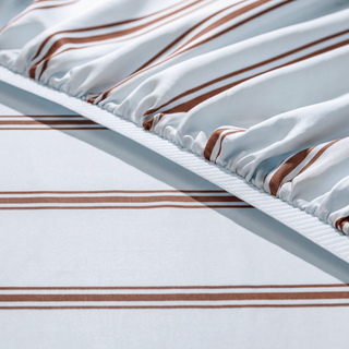 Cooling Bamboo Fitted Sheet | Stripes