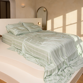 Fur-friendly Bamboo Sheet Set | Stripes
