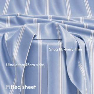Cooling Bamboo Fitted Sheet | Stripes