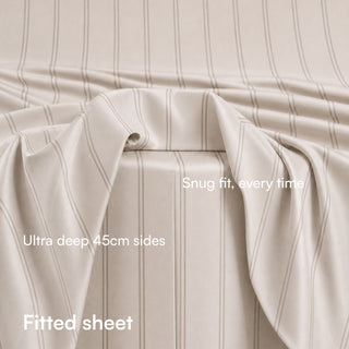 Fur-friendly Bamboo Sheet Set | Stripes