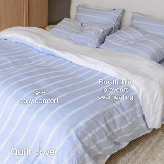 Cooling Bamboo Quilt Cover Set | Stripes