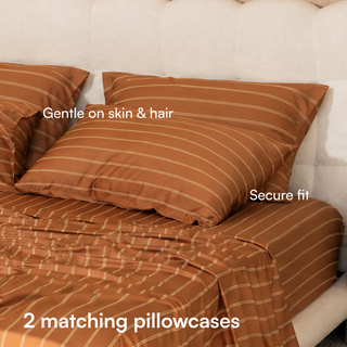 Cooling Bamboo Pillowcase Set | Stripes