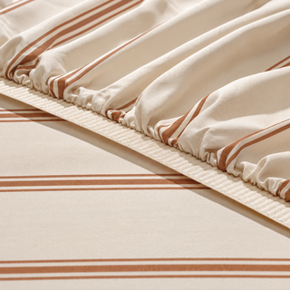 Cooling Bamboo Fitted Sheet | Stripes