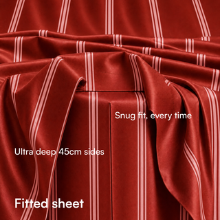 Cooling Bamboo Fitted Sheet | Stripes