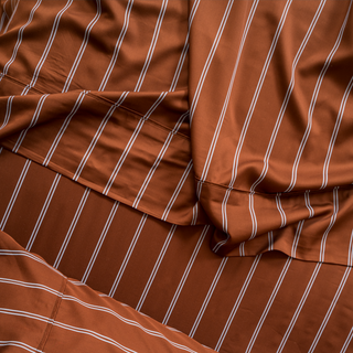 Cooling Bamboo Fitted Sheet | Stripes