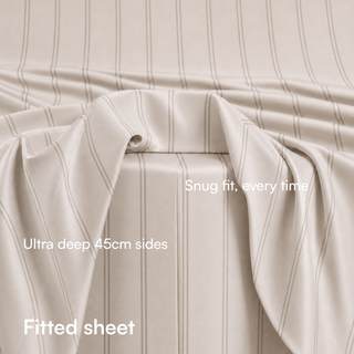 Cooling Bamboo Fitted Sheet | Stripes