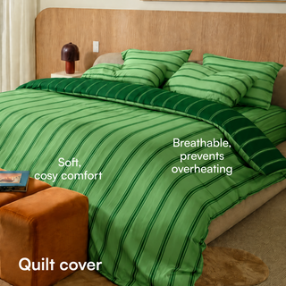 Cooling Bamboo Quilt Cover Set | Stripes