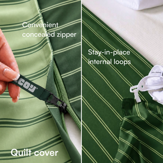 Cooling Bamboo Quilt Cover Set | Stripes