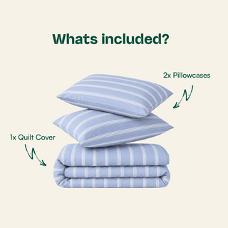 Cooling Bamboo Quilt Cover Set | Stripes