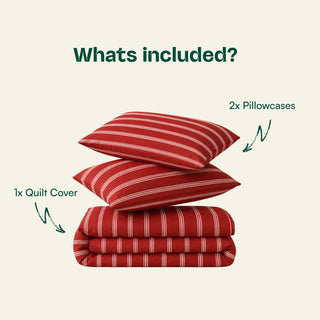 Cooling Bamboo Quilt Cover Set | Stripes