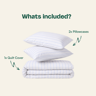 Cooling Bamboo Quilt Cover Set | Stripes