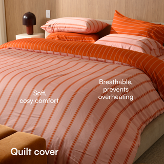 Cooling Bamboo Quilt Cover Set | Stripes