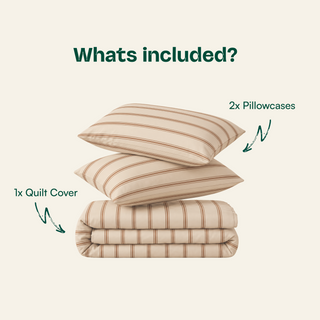 Cooling Bamboo Quilt Cover Set | Stripes