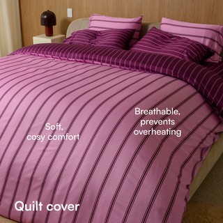 Cooling Bamboo Quilt Cover Set | Stripes